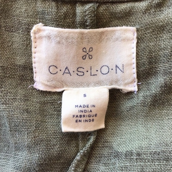 Caslon Camouflage Linen Blend Wide Leg Cropped Jumpsuit  NEW - Picture 8 of 8